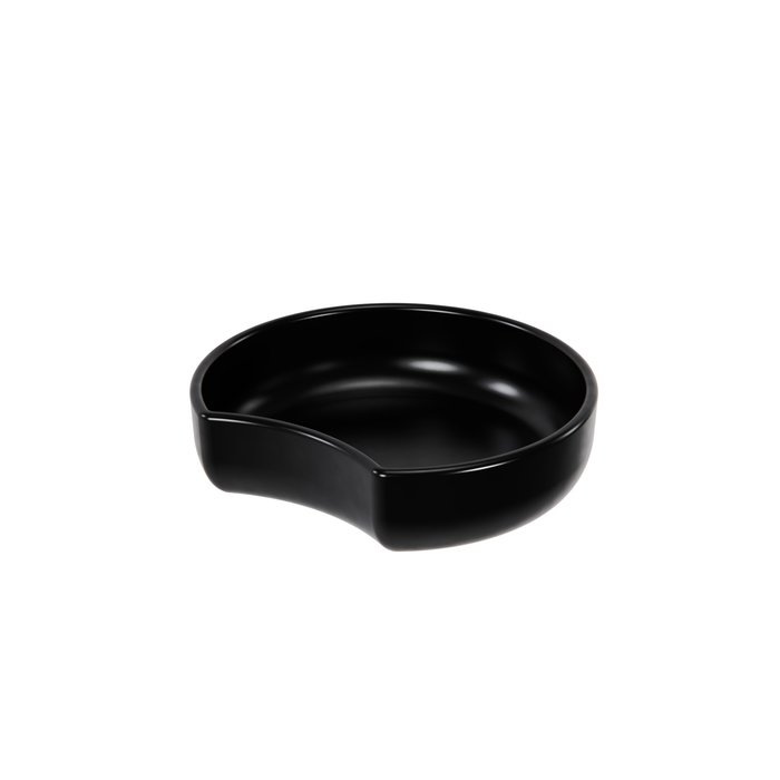 Black Melamine Crescent Dish 225x208x60mm 1.4L