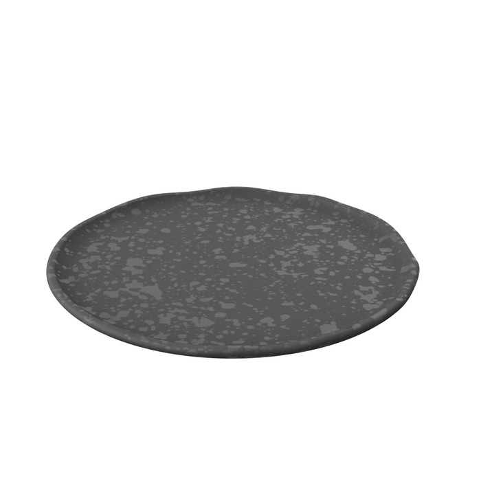 Mineral Agate Grey Melamine Crackle Plate 254mm x 30mm