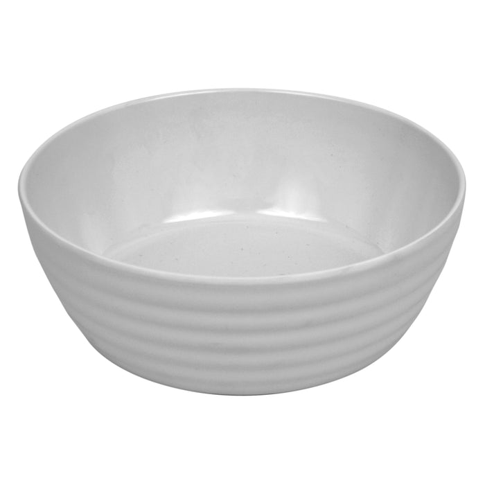 White Melamine Ripple Low Dish - 1.3L