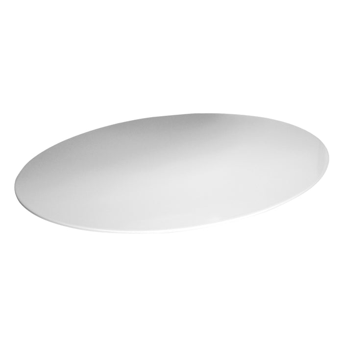 White Melamine Flat Oval Platter 584x406x19mm
