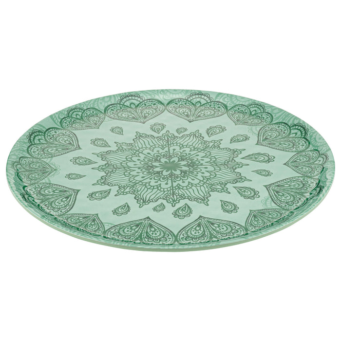 Green Mehndi Melamine Platter 350x350x15mm