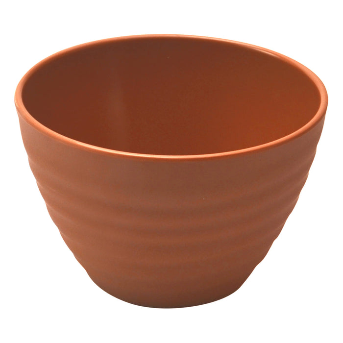 Terracotta Melamine Rippled Dish dia140x90mm 650ml