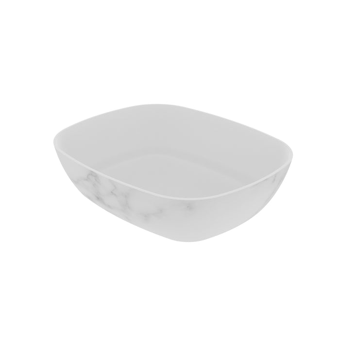 White Carrara Melamine 1/2 Size Crock 265x325x80mm 3.5L