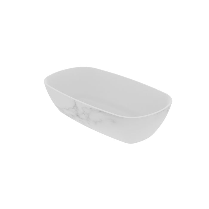 White Carrara Melamine 1/6 Size Crock 176x162x80mm 1L