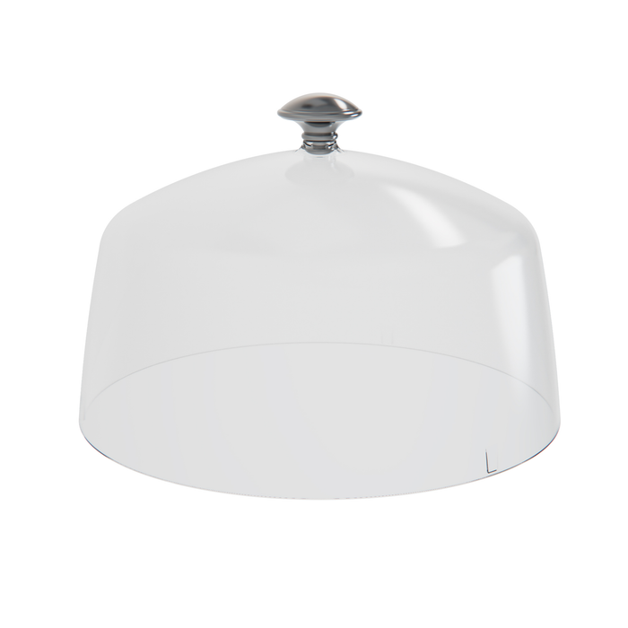 Clear SAN Dome Lid with Alloy Handle 270x180mm