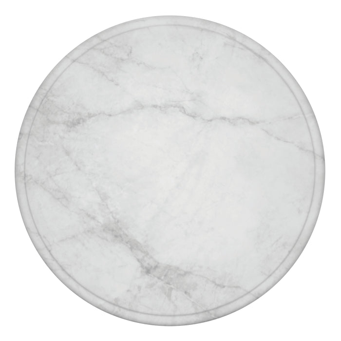 White Marble Effect Melamine Round Platter w/ SF