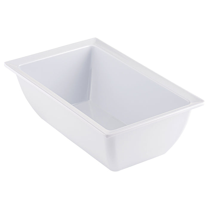 White 1/4 Size Melamine Classico Crock  2L