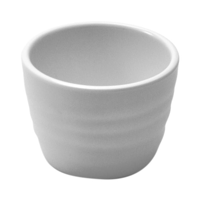 White Melamine Rippled Ramekin 70 Dia. x 50mm 75ml