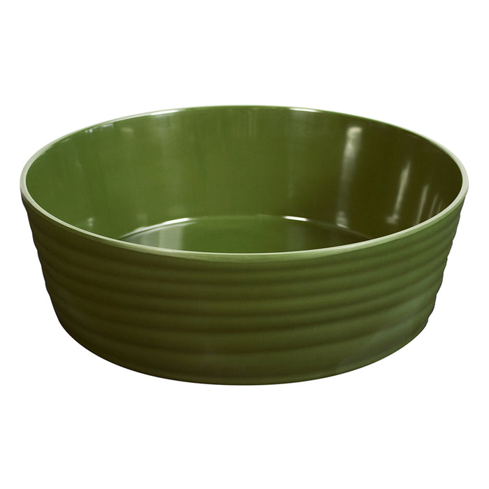 Green Melamine Ripple Dish 350x350x110mm 8L