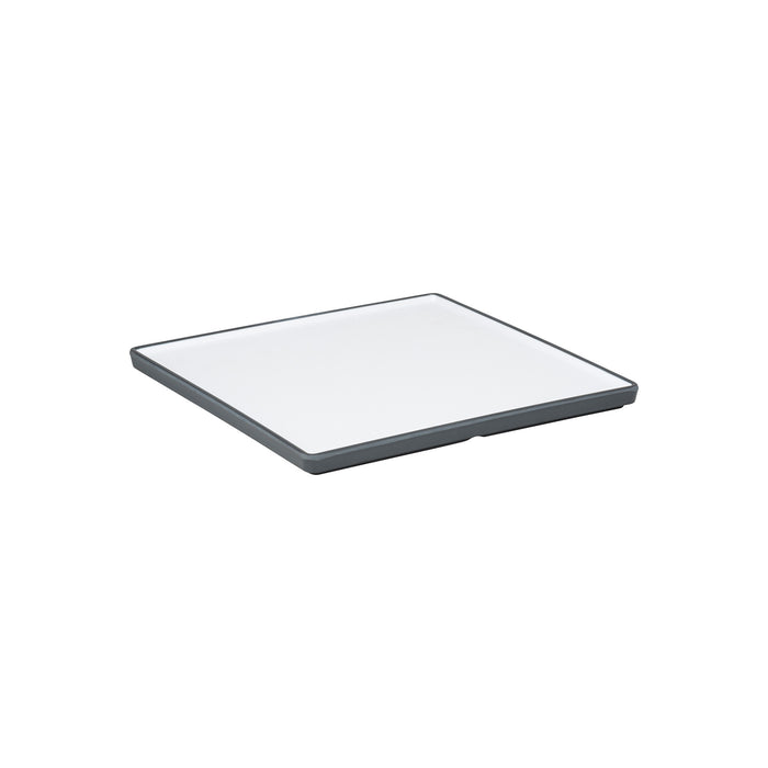 Trafalgar White and Grape Melamine Large Square Plate 305x305x19mm