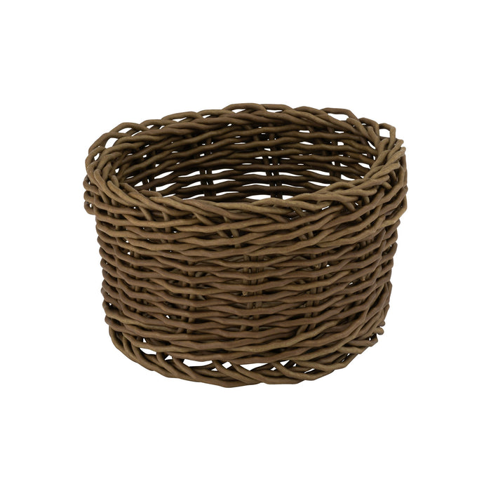 Poly Wicker Round Willow Basket