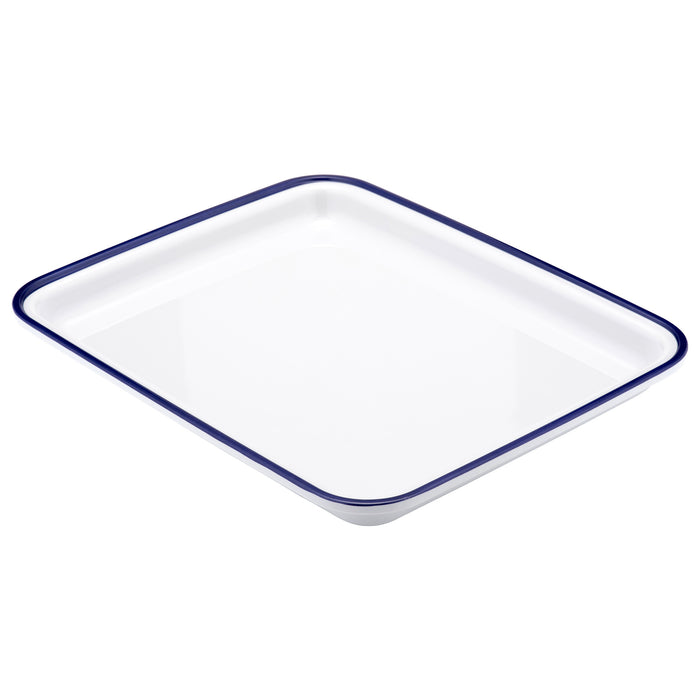 Blue Enamelware Melamine 1/4 Size Gastro Tray