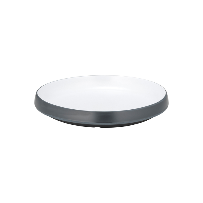 Trafalgar White and Grape Melamine Shallow Dish