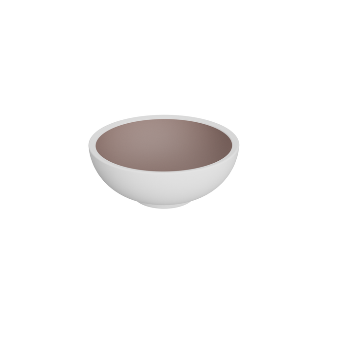 Trafalgar White and Taupe Melamine Dish 191x191x78mm 850ml