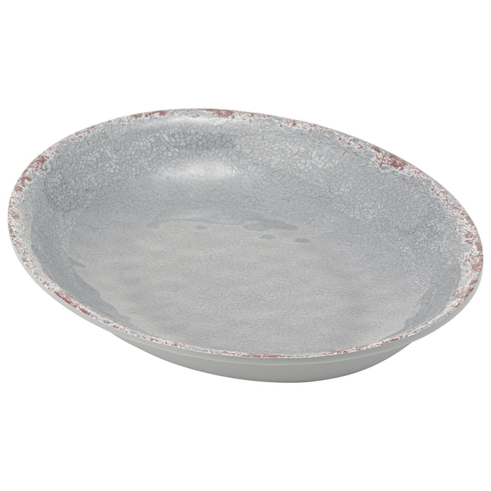 Blue Casablanca Melamine Oval Low Dish 210x280x35mm 800ml