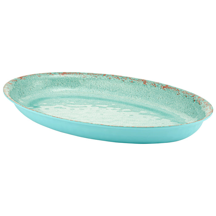 Blue Casablanca Melamine Dish 420x280x40mm 2.5L