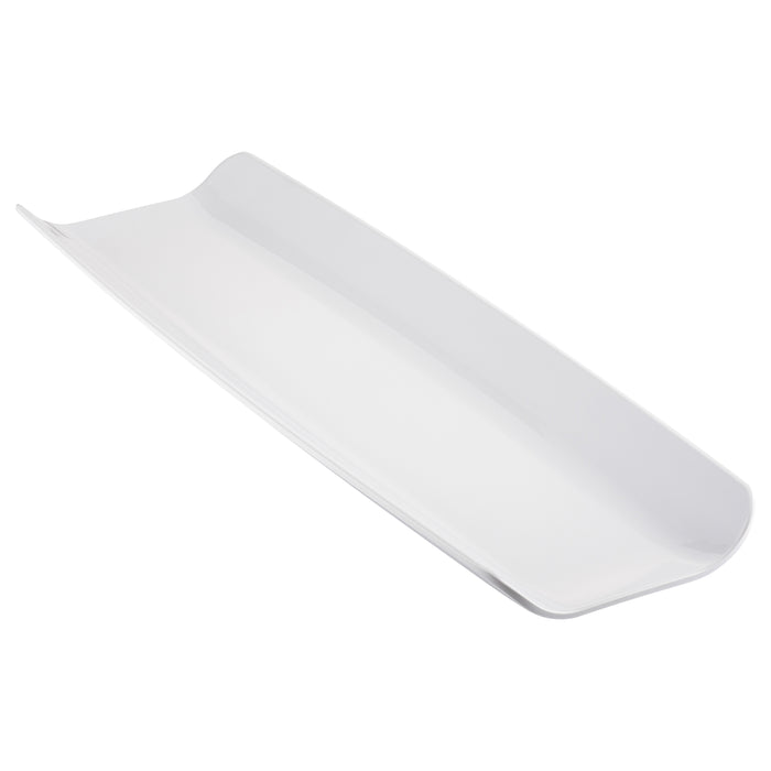 White Melamine Curved 2/4 Gastro Tray with sf