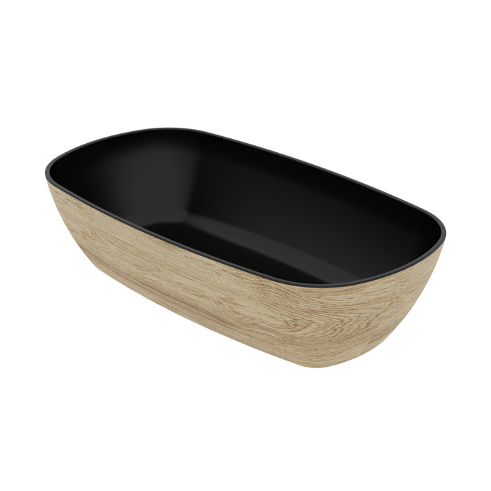 Black Tura Melamine 1/4 Size Crock 265x162x80mm 1.5L