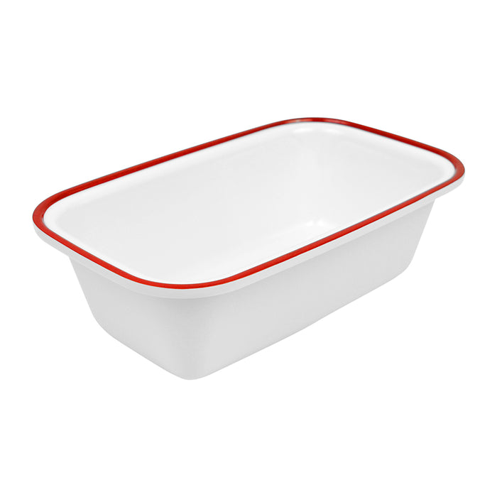 Red Enamelware Melamine 1/4 Size Dish 1.5L