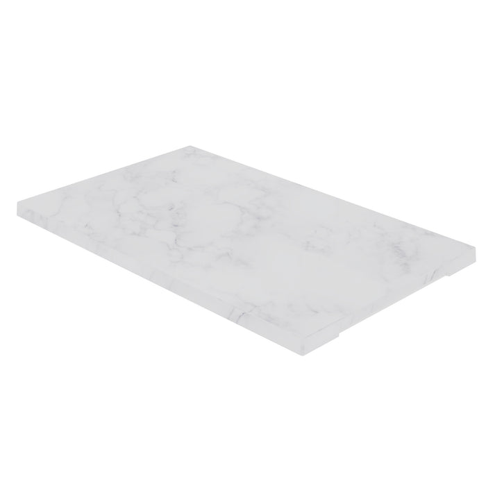 White Carrara Melamine Gastro Platter 1/1 Size 530 x 324 x 20mm