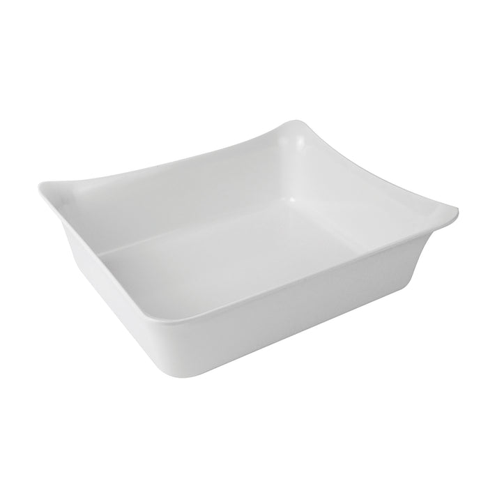 White Melamine 1/2 Size Fleur Crock w/SF 4L