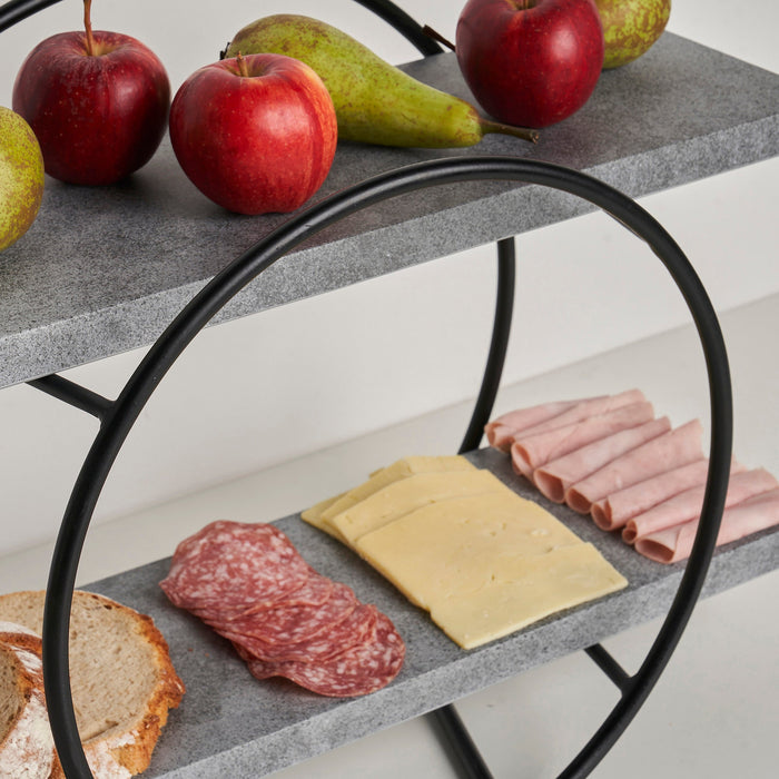 Black Circular Buffet Stand