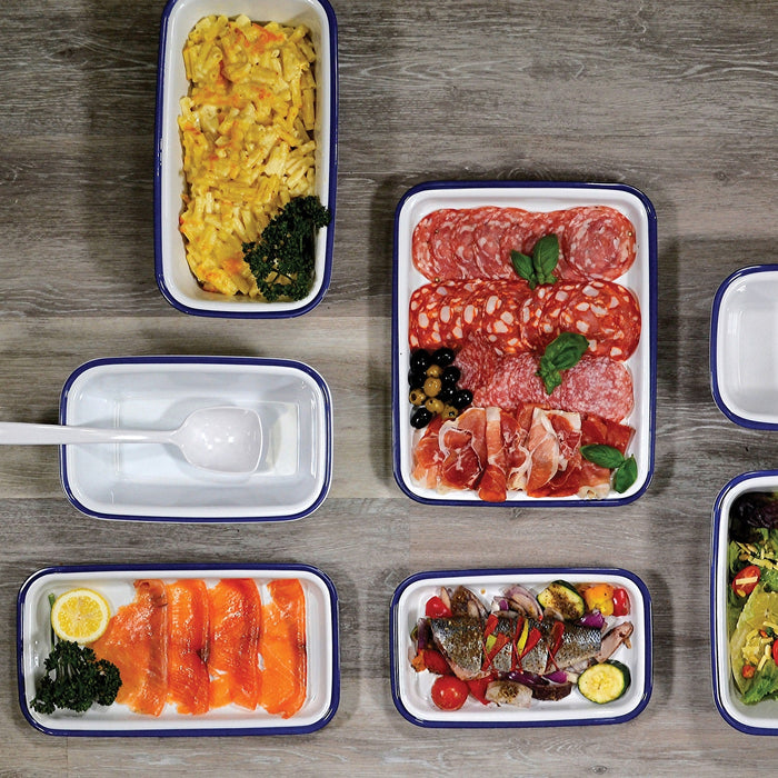 Blue Enamelware Melamine Gastro Tray
