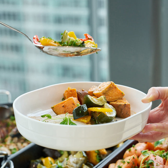 Hu White Melamine Oval Tray