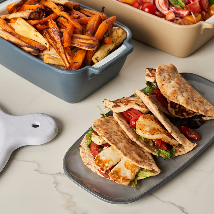 Marl Melamine Rectangular Side Plate 300x153mm