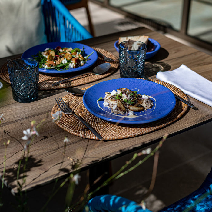 Mineral Noir Melamine Crackle Plate