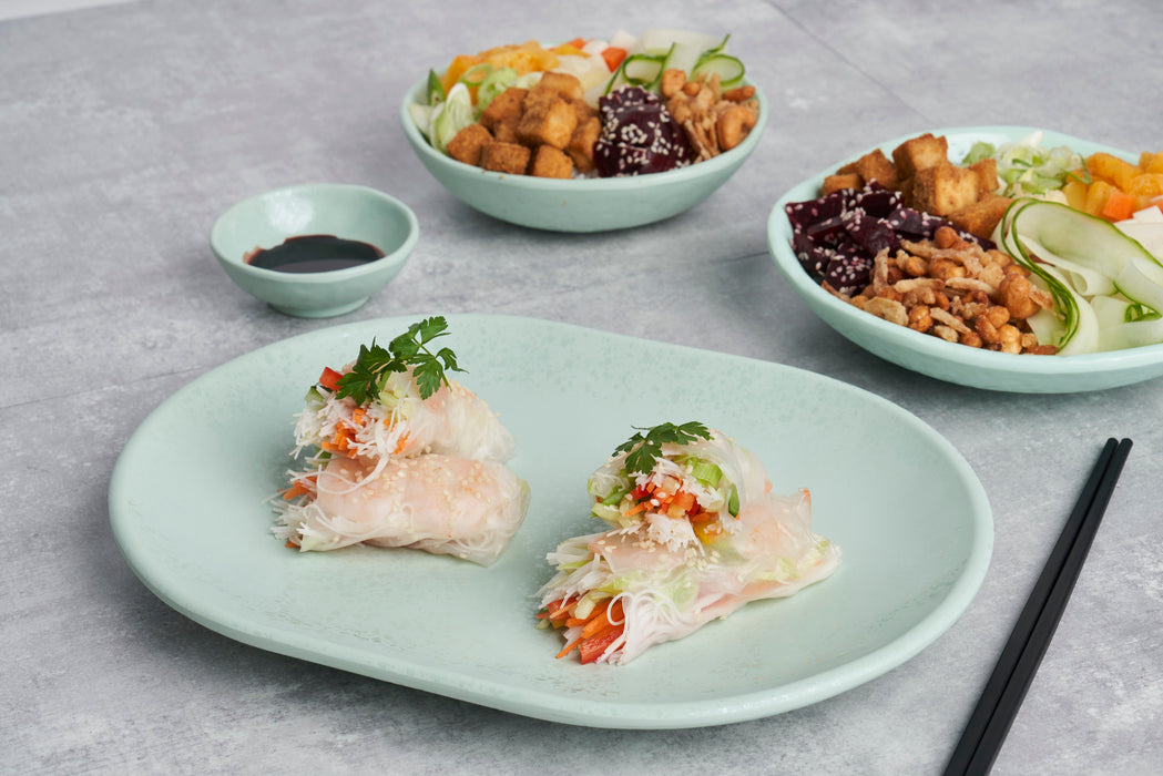 Mineral Melamine Crackle Platter 229mm x 305mm x 30mm