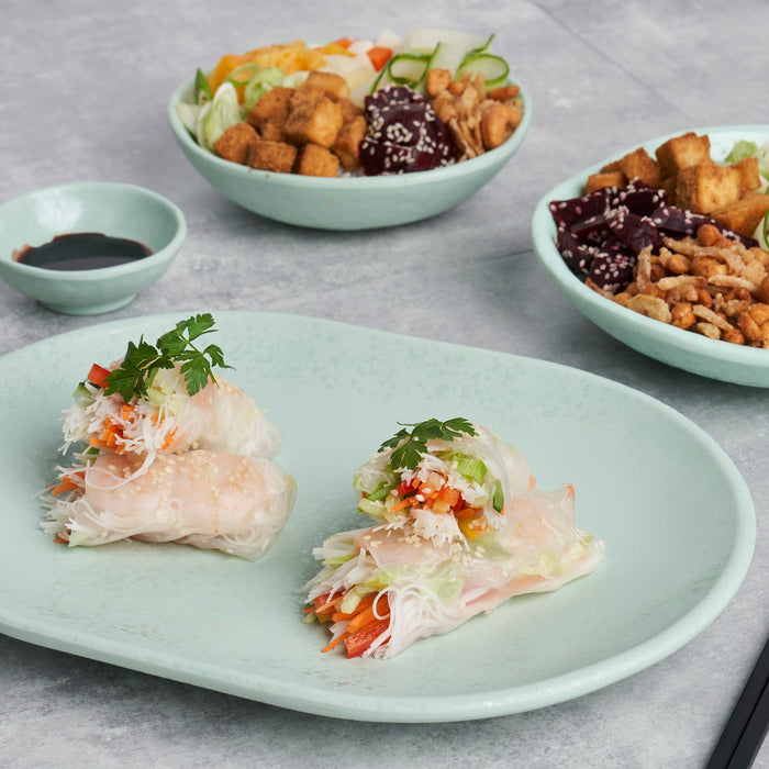 Mineral Melamine Crackle Platter 229mm x 305mm x 30mm