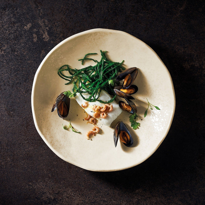 Mineral Blanche Melamine Crackle Plate 300x52mm