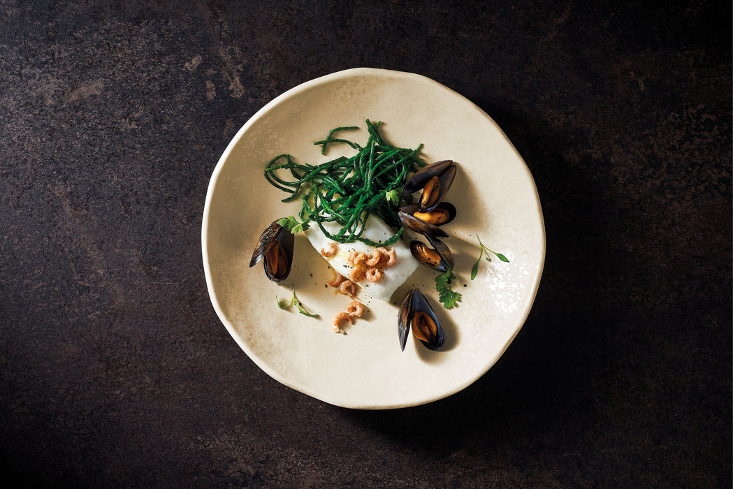 Mineral Noir Melamine Crackle Plate