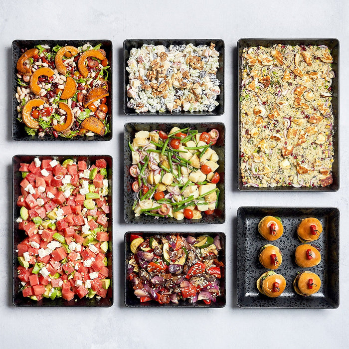 Black Melamine Mineral Crackle Crock