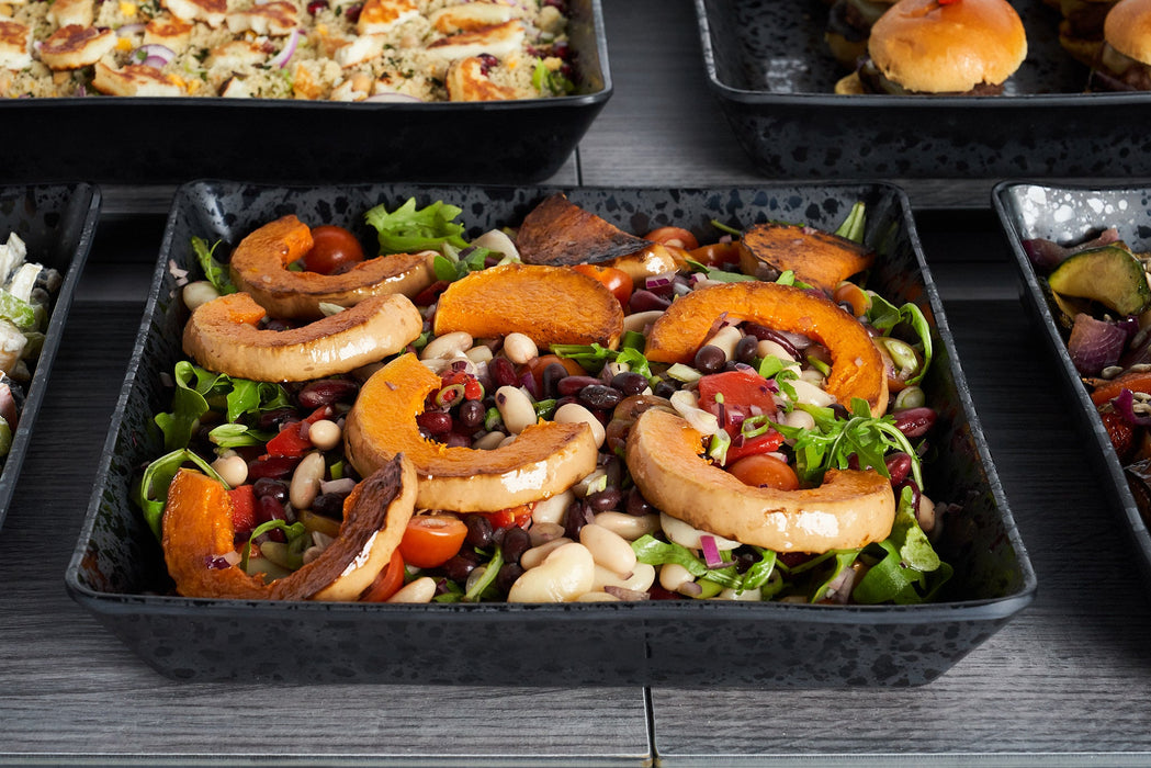 Black Melamine Mineral Crackle Crock