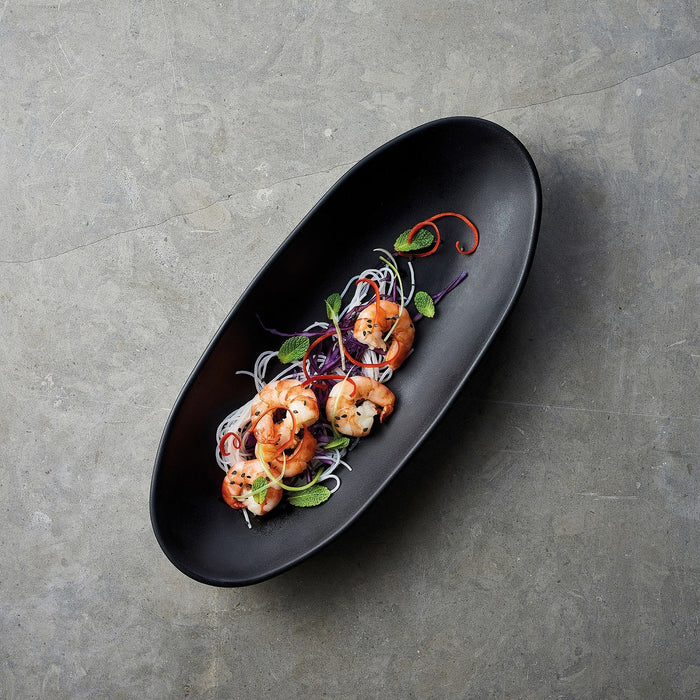 Pigment Noir Melamine Oval Dish