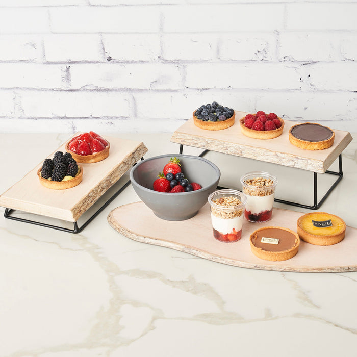 Wood Bark Melamine Round Platter