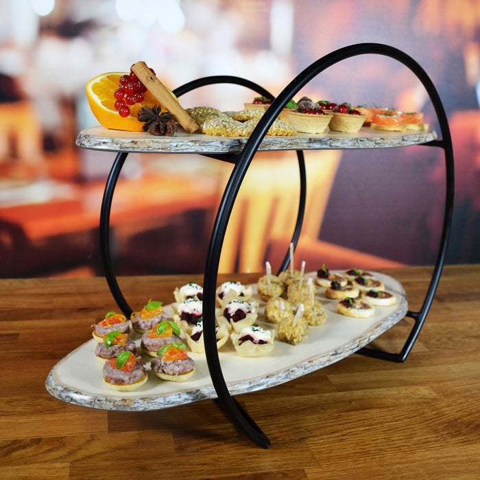 Oval Wood Bark Platter